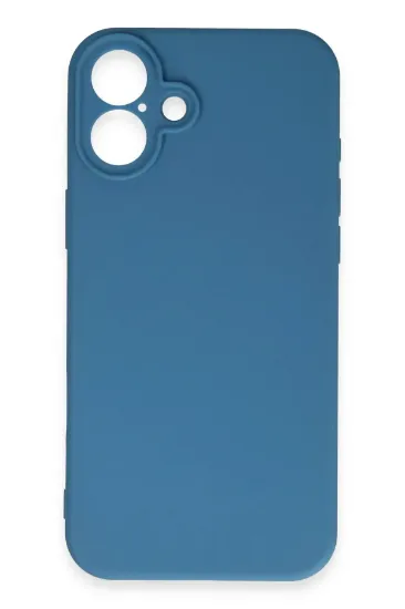Newface iPhone 16 Plus Kılıf First Silikon - Mavi resmi