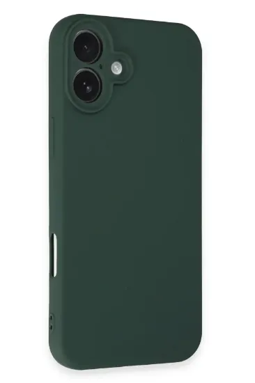 Newface iPhone 16 Plus Kılıf First Silikon - Koyu Yeşil resmi