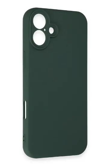 Newface iPhone 16 Plus Kılıf First Silikon - Koyu Yeşil resmi