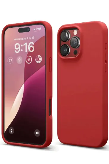 Newface iPhone 16 Pro Kılıf First Silikon - Kırmızı resmi
