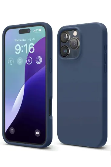 Newface iPhone 16 Pro Max Kılıf First Silikon - Lacivert resmi