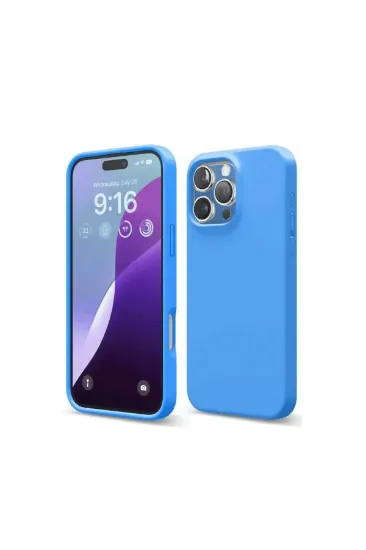 Newface iPhone 16 Pro Max Kılıf First Silikon - Mavi resmi
