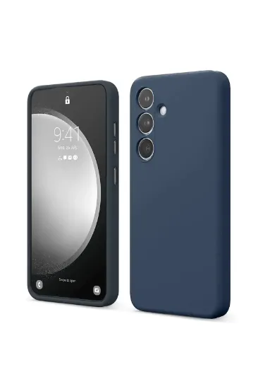 Newface Samsung Galaxy S24 FE Kılıf First Silikon - Lacivert resmi