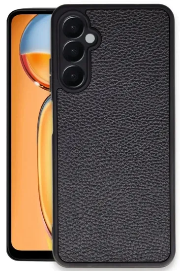 Newface Samsung Galaxy S24 FE Kılıf Aras Deri Kapak - Siyah resmi