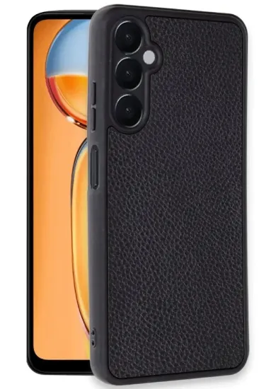 Newface Samsung Galaxy S24 FE Kılıf Aras Deri Kapak - Siyah resmi
