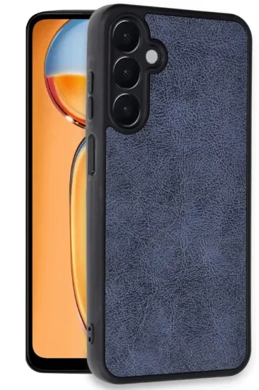 Newface Samsung Galaxy S24 FE Kılıf Aras Deri Kapak - Lacivert resmi