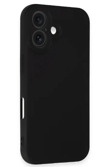 Newface iPhone 16 Plus Kılıf Nano içi Kadife Silikon - Siyah resmi