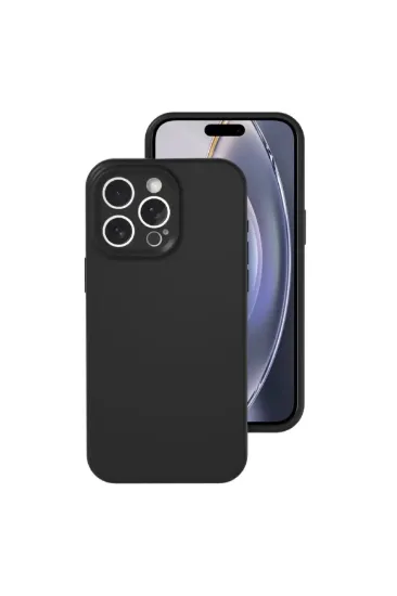 Newface iPhone 16 Pro Kılıf Nano içi Kadife Silikon - Siyah resmi