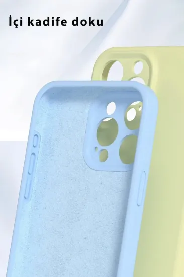 Newface iPhone 16 Pro Kılıf Nano içi Kadife Silikon - Mavi resmi