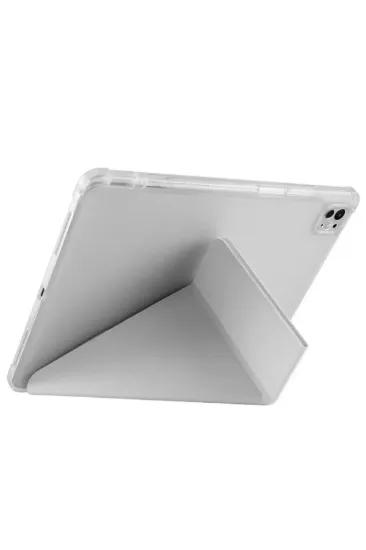 Newface iPad Pro 13 (2024) Kılıf Kalemlikli Mars Tablet Kılıfı - Mor resmi