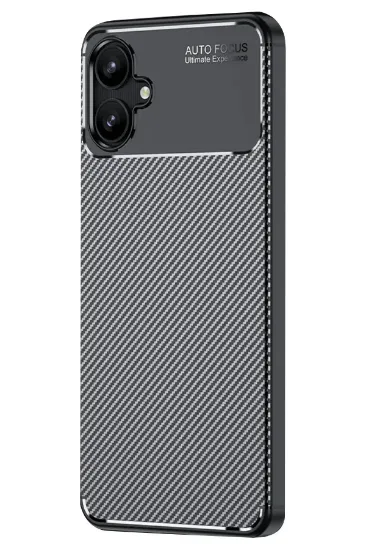 Newface Samsung Galaxy A06 Kılıf Auto Focus Karbon Kapak - Siyah resmi