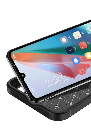 Newface Samsung Galaxy A06 Kılıf Auto Focus Karbon Kapak - Siyah resmi