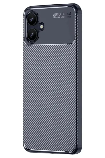 Newface Samsung Galaxy A06 Kılıf Auto Focus Karbon Kapak - Lacivert resmi