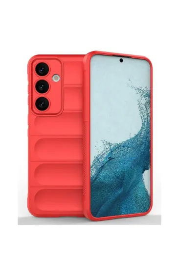Newface Samsung Galaxy S24 FE Kılıf Optimum Silikon - Kırmızı resmi