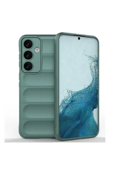 Newface Samsung Galaxy S24 FE Kılıf Optimum Silikon - Koyu Yeşil resmi