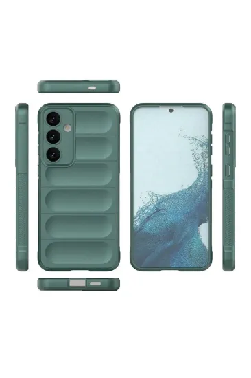 Newface Samsung Galaxy S24 FE Kılıf Optimum Silikon - Koyu Yeşil resmi