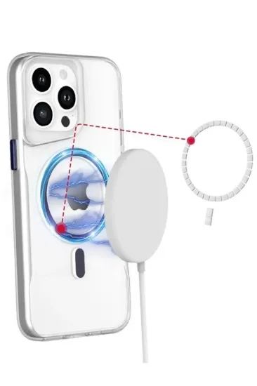 Newface iPhone 16 Plus Kılıf PC Poso Magsafe Kapak - Şeffaf resmi