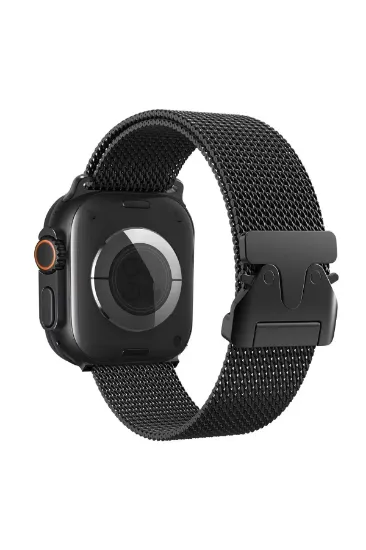 Newface Apple Watch 42mm Milano Metal Kordon - Siyah resmi
