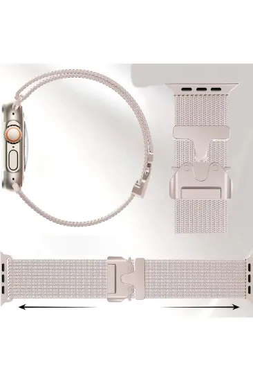 Newface Apple Watch 42mm Milano Metal Kordon - Desert resmi