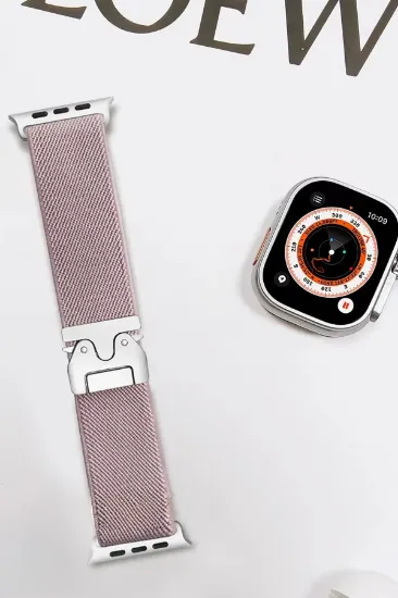 Newface Apple Watch 42mm Forest Kumaş Kordon - Lila resmi