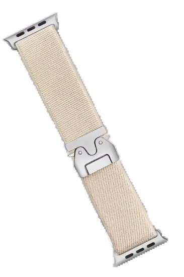 Newface Apple Watch 42mm Forest Kumaş Kordon - Krem resmi