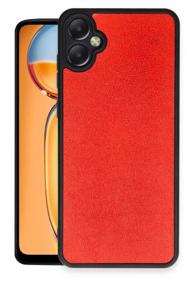 Newface Samsung Galaxy A06 Kılıf Aras Deri Kapak - Kırmızı resmi