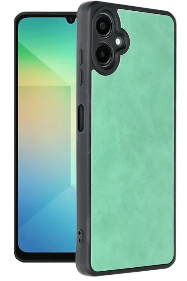 Newface Samsung Galaxy A06 Kılıf Aras Deri Kapak - Koyu Yeşil resmi
