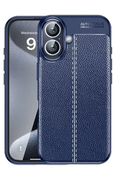 Newface iPhone 16 Kılıf Auto Focus Kapak - Lacivert resmi