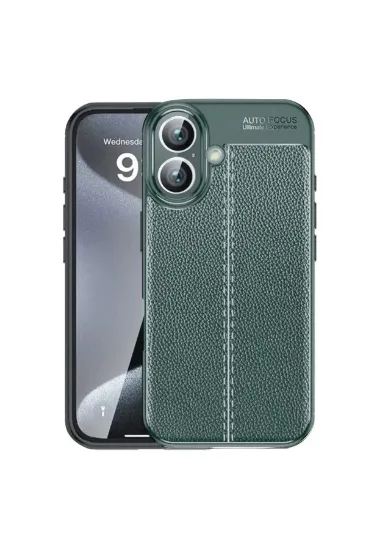 Newface iPhone 16 Kılıf Auto Focus Kapak - Koyu Yeşil resmi
