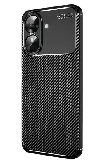 Newface Realme Note 60 Kılıf Auto Focus Karbon Kapak - Siyah resmi