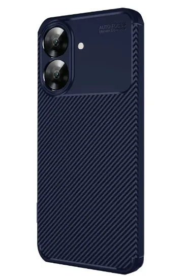 Newface Realme Note 60 Kılıf Auto Focus Karbon Kapak - Lacivert resmi