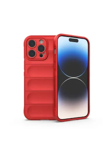 Newface iPhone 16 Pro Kılıf Optimum Silikon - Kırmızı resmi