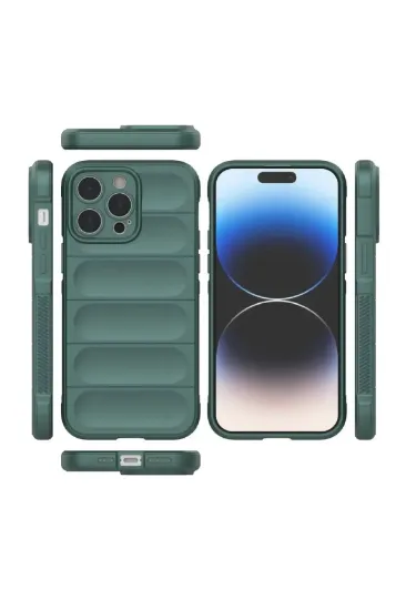 Newface iPhone 16 Pro Max Kılıf Optimum Silikon - Koyu Yeşil resmi