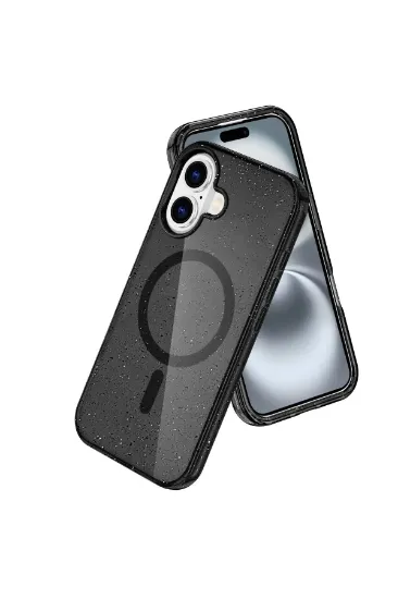 Newface iPhone 16 Plus Kılıf Glow Magsafe Kapak - Siyah resmi