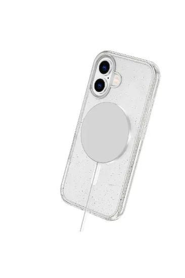 Newface iPhone 16 Plus Kılıf Glow Magsafe Kapak - Turuncu resmi
