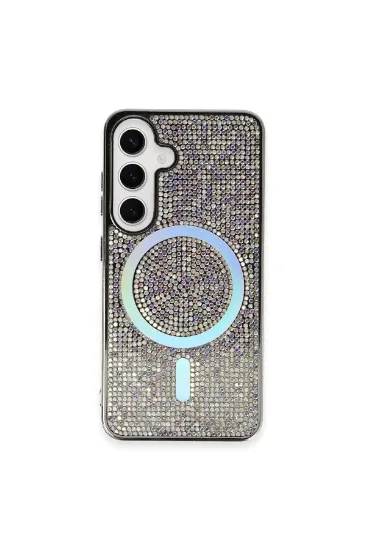Newface Samsung Galaxy S24 Kılıf Diamond Magsafe Kapak - Rainbow resmi