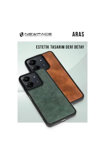 Newface iPhone 16 Plus Kılıf Aras Deri Kapak - Taba resmi