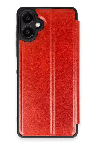 Newface Samsung Galaxy A06 Kılıf Flip Cover - Kırmızı resmi