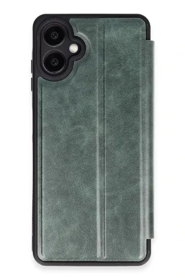 Newface Samsung Galaxy A06 Kılıf Flip Cover - Koyu Yeşil resmi