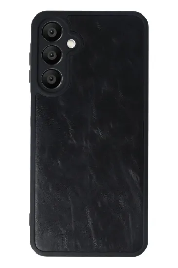 Newface Samsung Galaxy A16 5G Kılıf Aras Deri Kapak - Siyah resmi