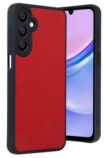 Newface Samsung Galaxy A16 5G Kılıf Aras Deri Kapak - Kırmızı resmi