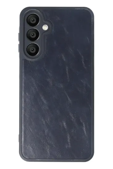 Newface Samsung Galaxy A16 5G Kılıf Aras Deri Kapak - Lacivert resmi