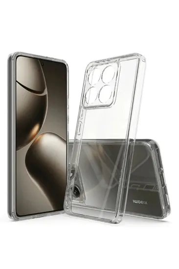 Newface Xiaomi Mi 14T Kılıf Lüx Şeffaf Silikon resmi