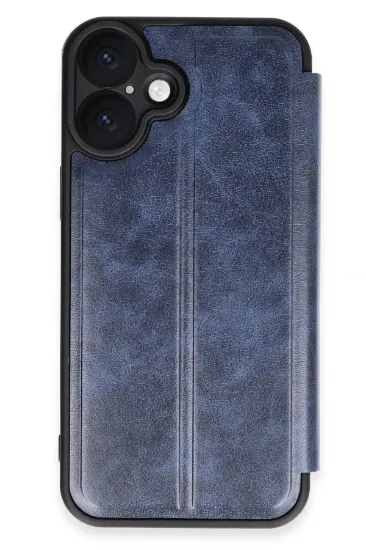 Newface iPhone 16 Plus Kılıf Flip Cover - Lacivert resmi