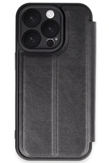 Newface iPhone 16 Pro Max Kılıf Flip Cover - Siyah resmi