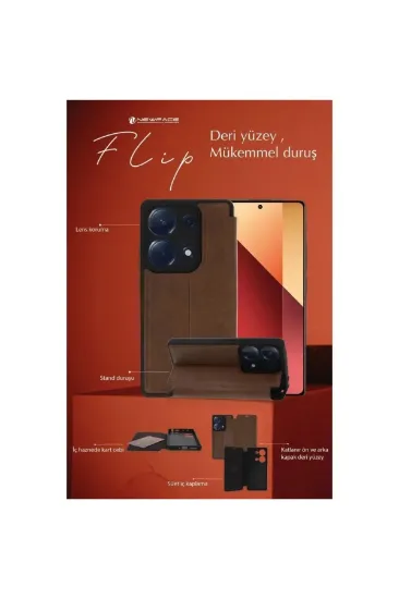 Newface iPhone 16 Pro Max Kılıf Flip Cover - Lacivert resmi