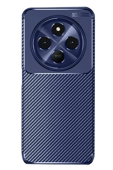 Newface Xiaomi Redmi 14C Kılıf Auto Focus Karbon Kapak - Lacivert resmi