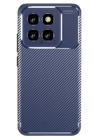Newface Xiaomi Mi 14T Kılıf Auto Focus Karbon Kapak - Lacivert resmi