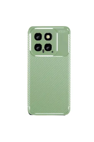 Newface Xiaomi Mi 14T Kılıf Auto Focus Karbon Kapak - Su Yeşili resmi