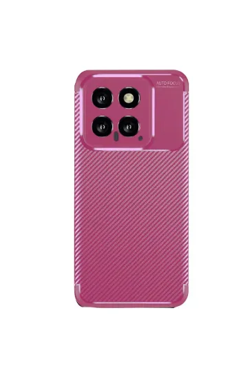 Newface Xiaomi Mi 14T Kılıf Auto Focus Karbon Kapak - Pembe resmi